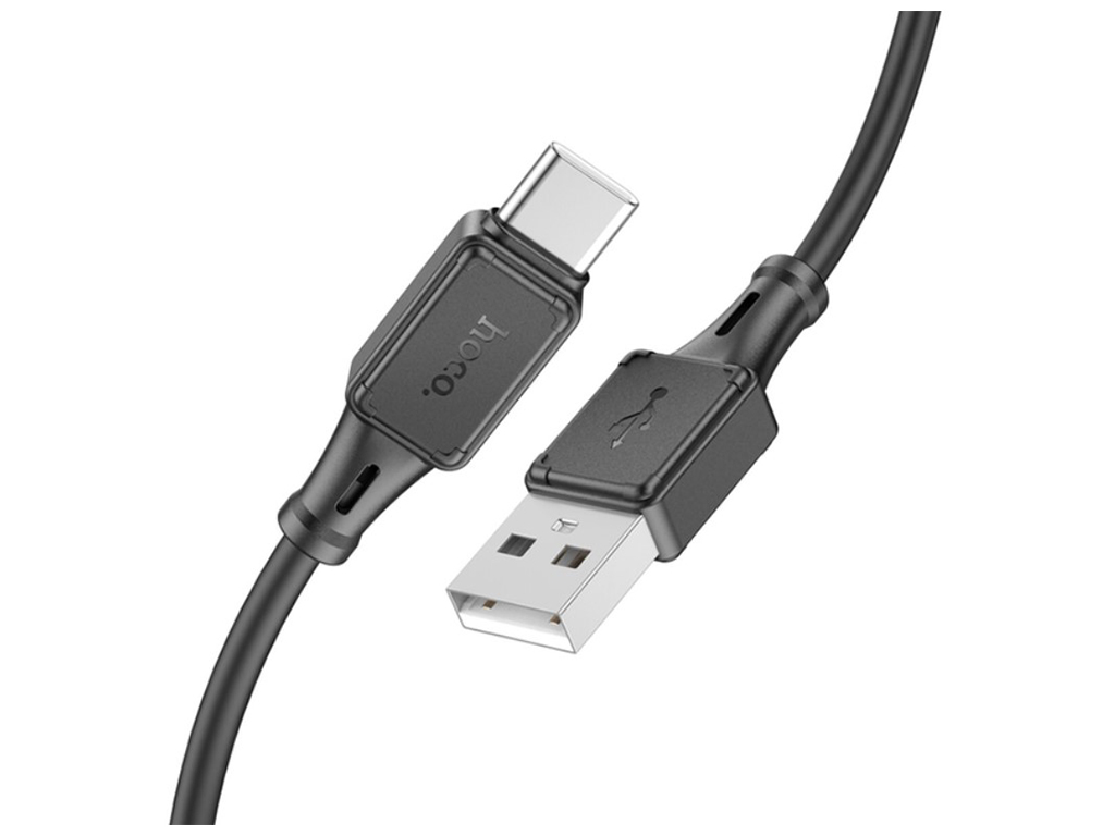 Кабель USB Hoco X101 Assistant Silicone Type-C 3A 30шт, Колір Чорний