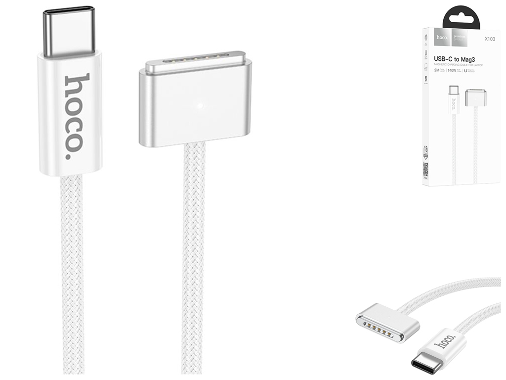Кабель USB Hoco X103 Type-C to Mag3 2m Цвет Белый
