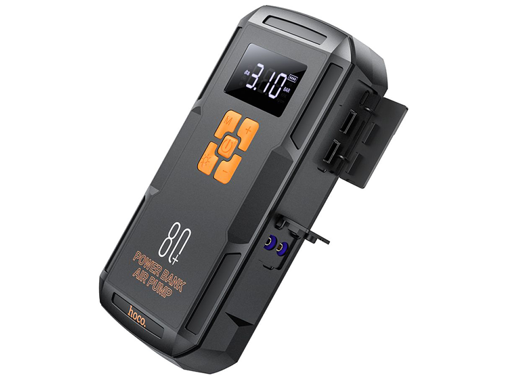 Універсальна мобільна батарея Hoco QS2 Air Pump/Jump Starter/Power Bank(8000mAh), Колір Чорний