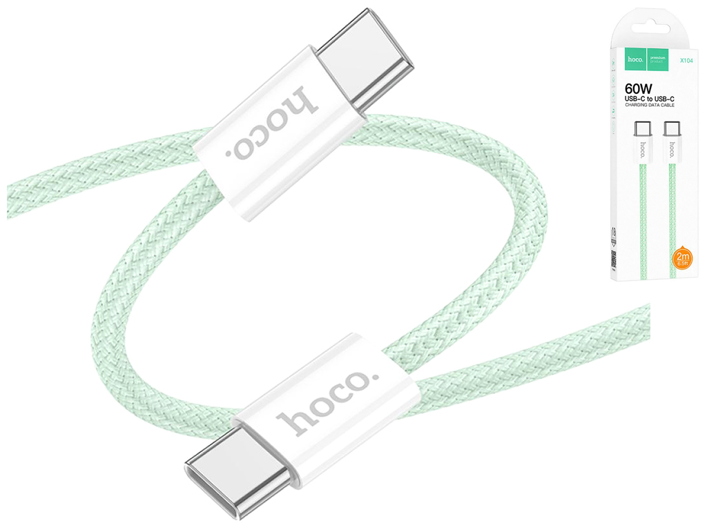 Кабель USB Hoco X104 Source 60W Type-C to Type-C Цвет Зеленый