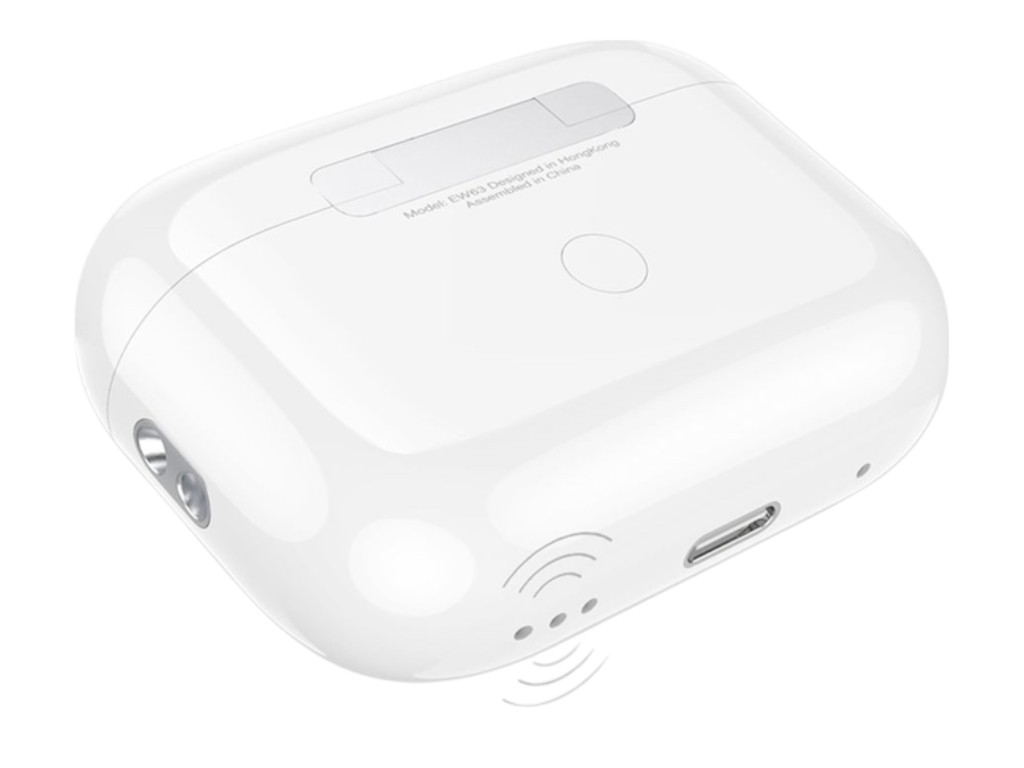 Bluetooth стерео гарнітура Hoco EW63 ANC, білий