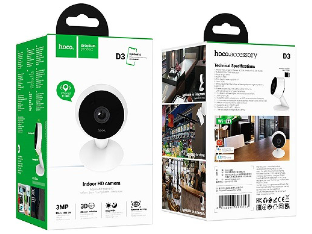 Смарт Камера Hoco D3 Wireless Цвет Белый