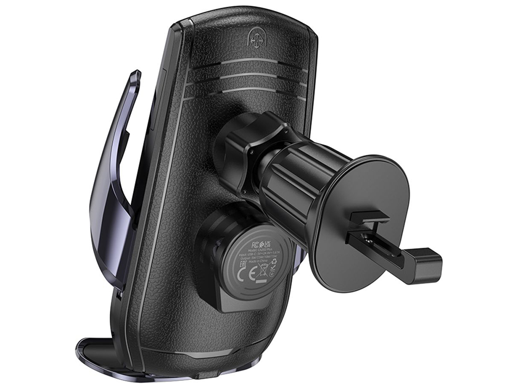 Автотримач Hoco CA202 Plus Automatic Clamping Wireless 15w Колір Чорно-Сірий