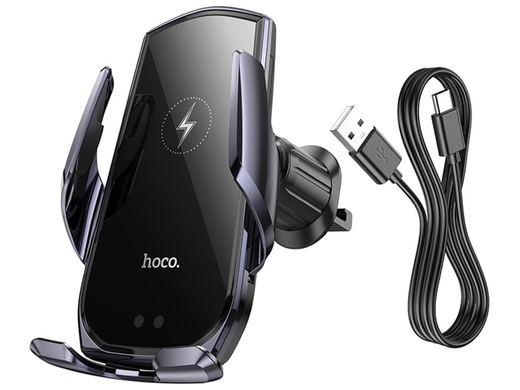 Автотримач Hoco CA202 Plus Automatic Clamping Wireless 15w Колір Чорно-Сірий