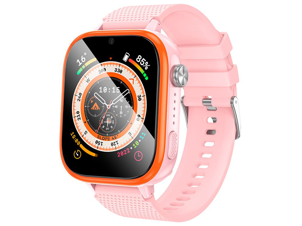 Детские смарт часы Hoco Y101 4G GPS Цвет Розовый
