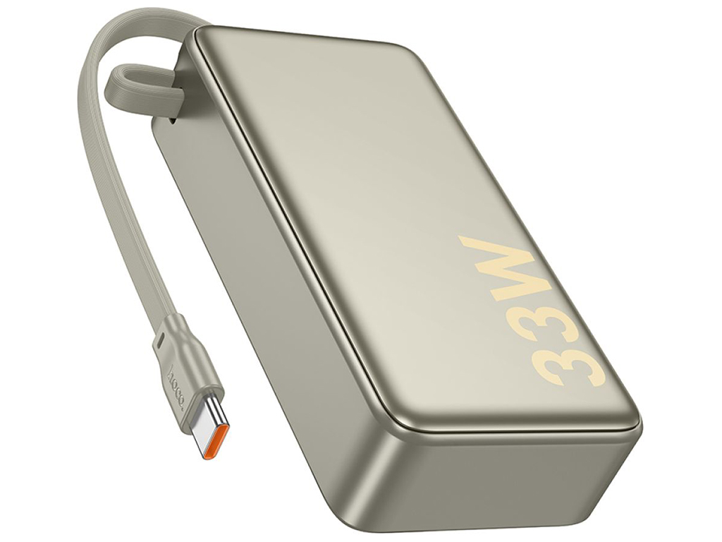 Універсальна мобільна батарея Hoco Q27A Jewel 33W with cable 10000mAh Колір Титанове золото