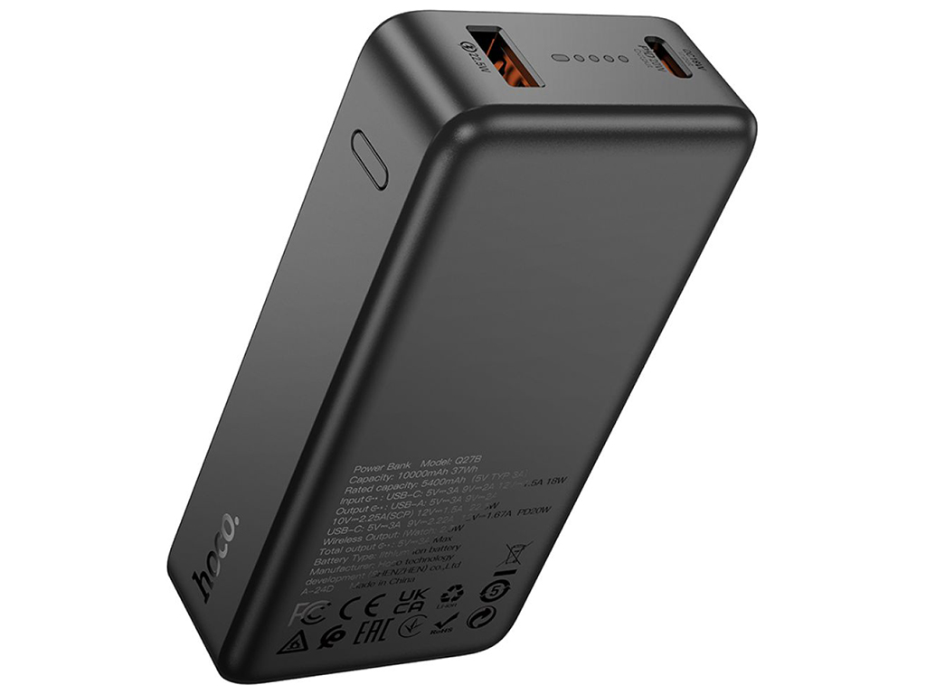 Універсальна мобільна батарея Hoco Q27B Jewel 22.5W+PD20W with watch charger 10000mAh Чорний