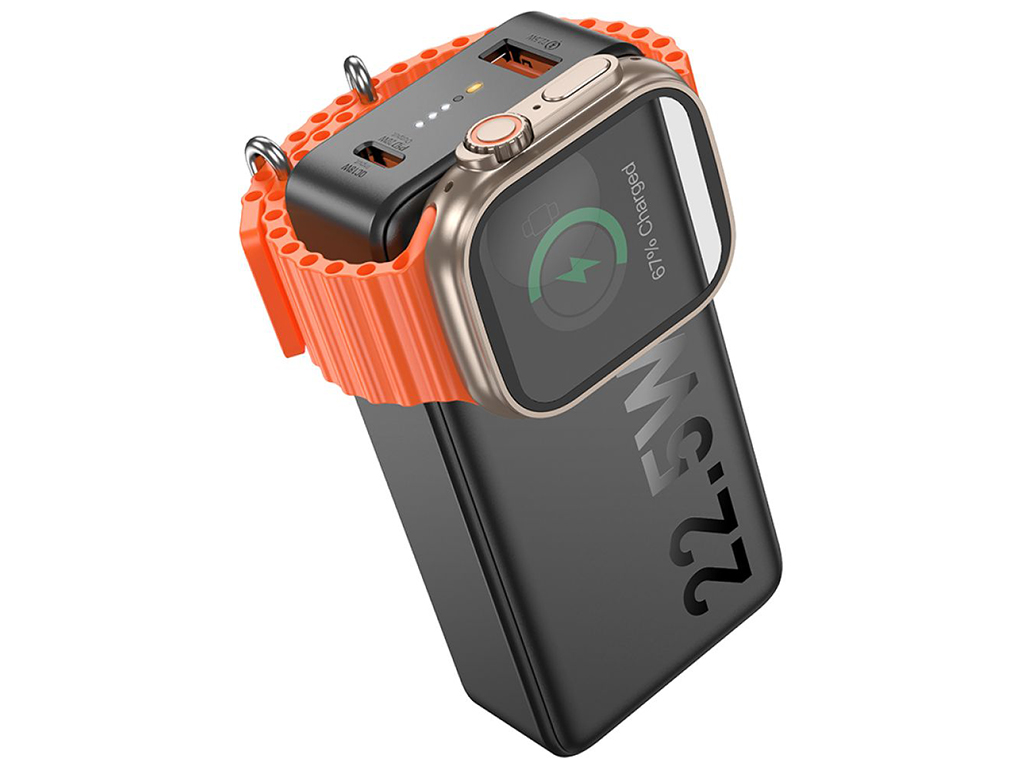 Універсальна мобільна батарея Hoco Q27B Jewel 22.5W+PD20W with watch charger 10000mAh Чорний