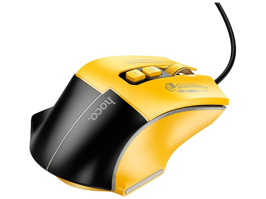 USB Миша Iгрова Hoco GM31 Overlord luminous Колір Чорно-жовтий