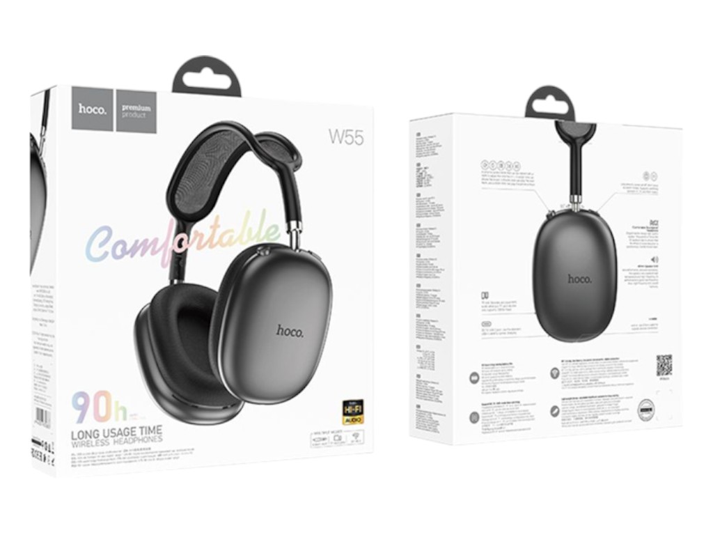 Bluetooth стерео гарнітура Hoco W55, чорний