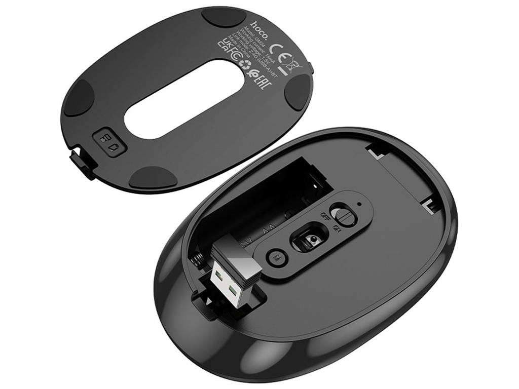 Бездротова Миша Hoco GM34 Nuevo dual mode (2.4G + Bluetooth (3.0+5.2)) Колір Чорний