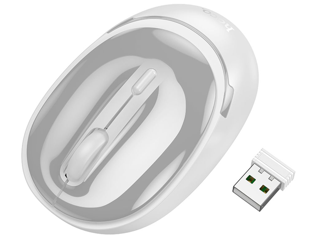Бездротова Миша Hoco GM34 Nuevo dual mode (2.4G + Bluetooth (3.0+5.2)) Колір Бiлий