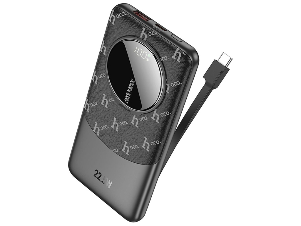 Універсальна мобільна батарея Hoco Q29 Nobility 22.5W+PD20W with cable(Type-C) 10000mAh Колір Чорний