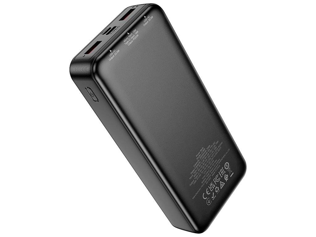 Універсальна мобільна батарея Power Bank Hoco J136A Sirui 22.5W+PD20W 20000mAh, колір чорний