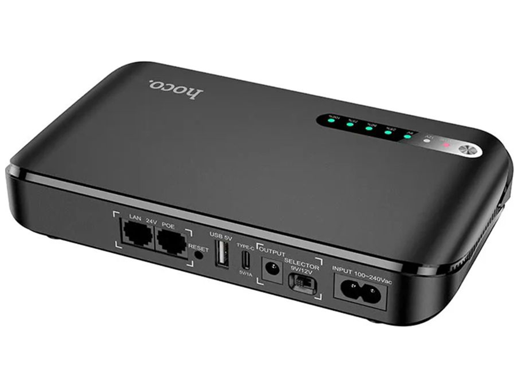 Джерело Бесперебійного Живлення Hoco DB62 UPS (20000мAh) Колір Чорний