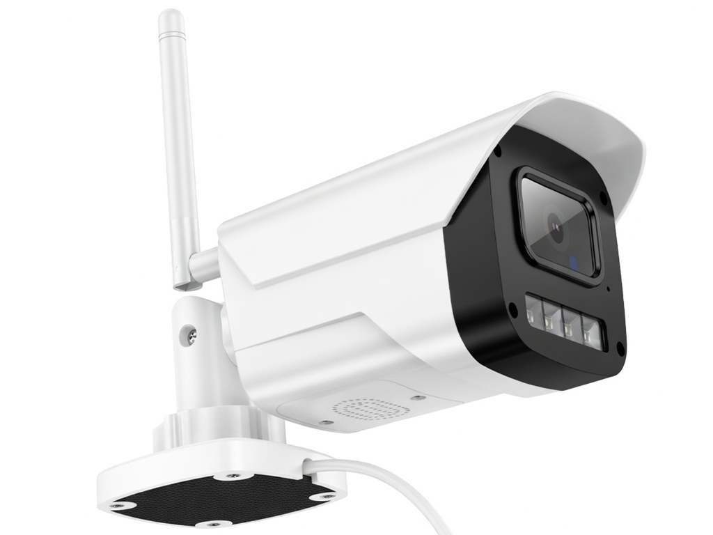 Камера вулична Hoco D4, HD 1080, Wi-Fi, IP65, кабель 3м, пластик, алюміній, 106×65×80мм, колір білий