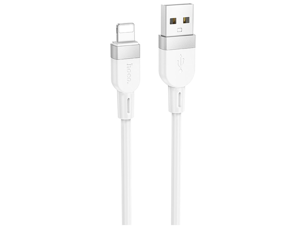 Кабель Hoco X109 Silicone Lightning 2.4A Колір Бiлий