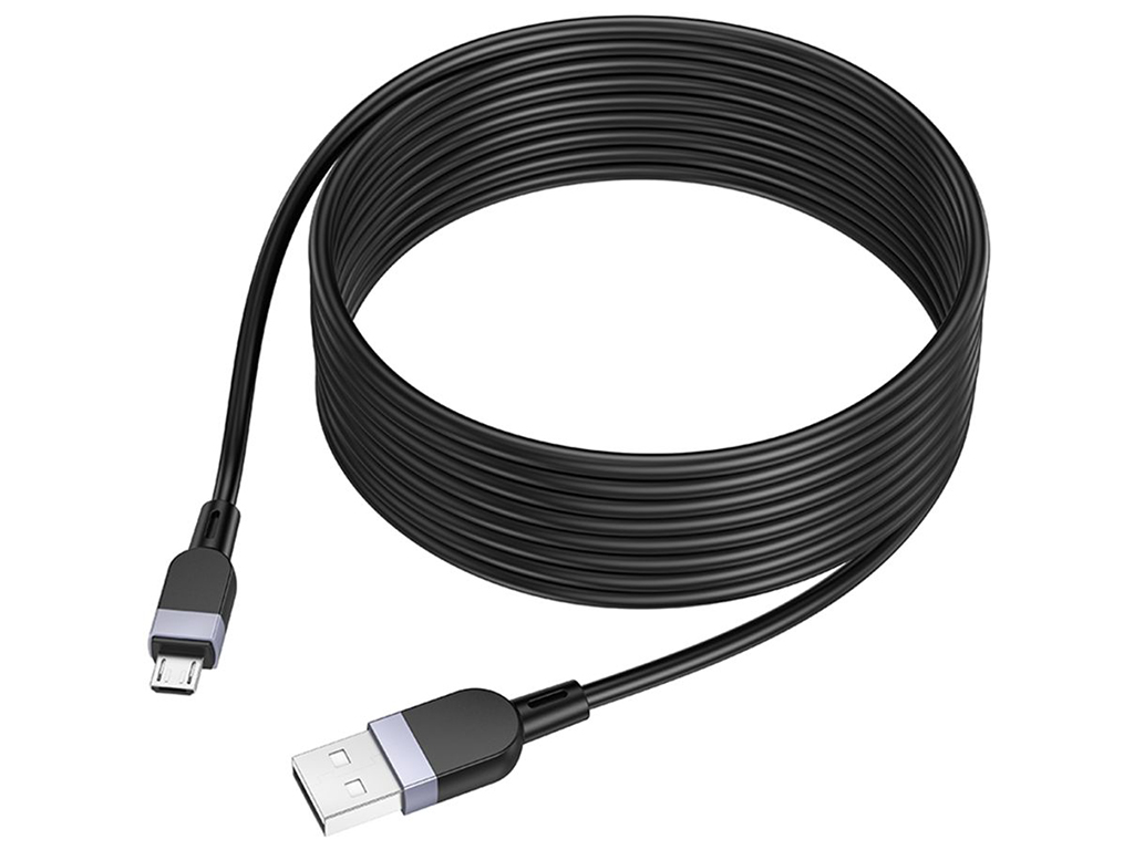 Кабель Hoco X109 Silicone мicro 2.4A 3м Колір Чорний