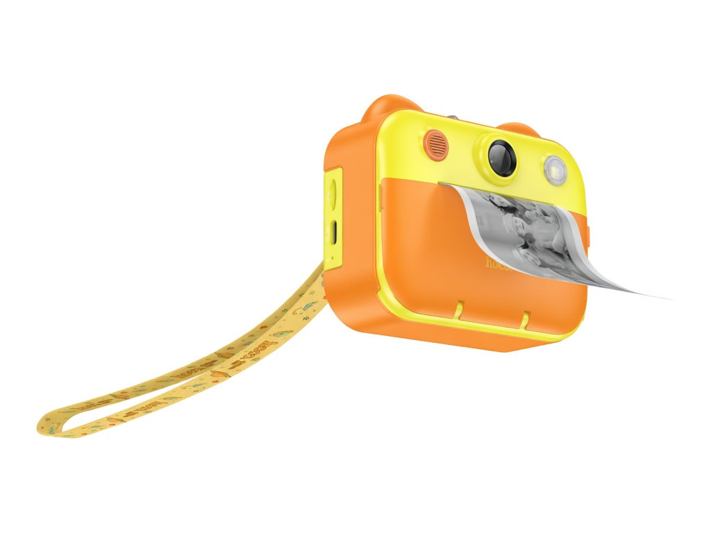 Камера дитяча Hoco DV204, термодрук 57мм, дисплей 2.4", слот TF до 64GB, 1200mAh, колір жовтий
