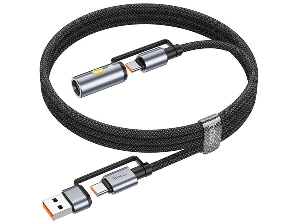 Кабель USB Hoco U138 USB/USB-C to USB-C/Cigarette Lighter 1,2м Колір Чорний