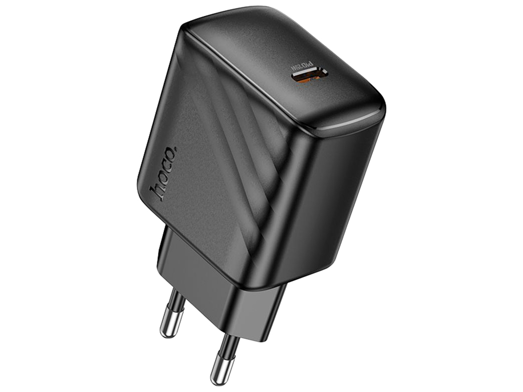 Мережевий зарядний пристрій Hoco CS24A 1USB-C PD/QC 25W, колір чорний