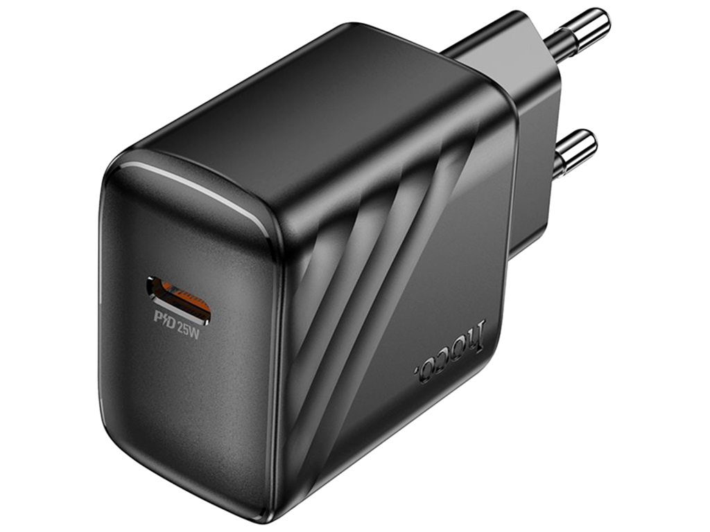 Мережевий зарядний пристрій Hoco CS24A 1USB-C PD/QC 25W, колір чорний