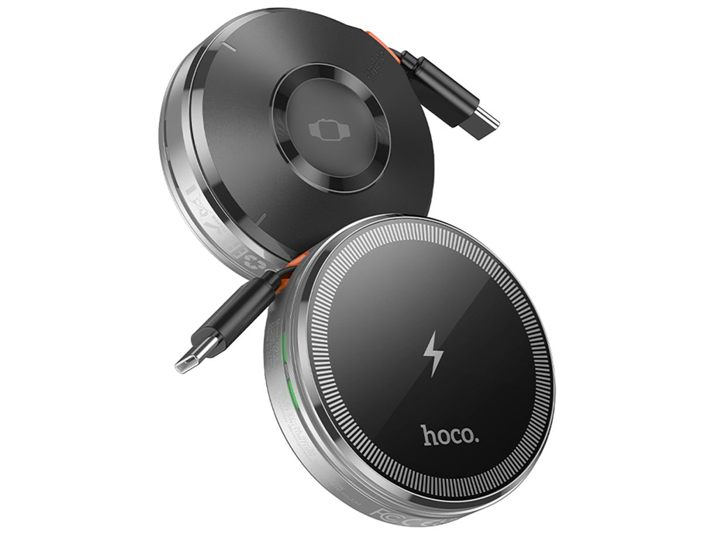 Бездротовий Зарядний Пристрій Hoco CQ18 2-in-1 15W Magnetic (iWatch) Колір Сріблястий