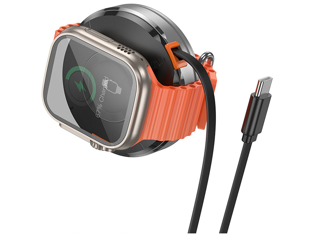 Бездротовий Зарядний Пристрій Hoco CQ18 2-in-1 15W Magnetic (iWatch) Колір Сріблястий