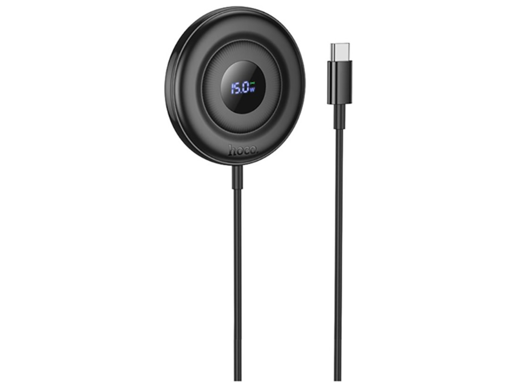 Бездротовий Зарядний Пристрій Hoco CW61 Magnetic 15W LED Display Колір Чорний
