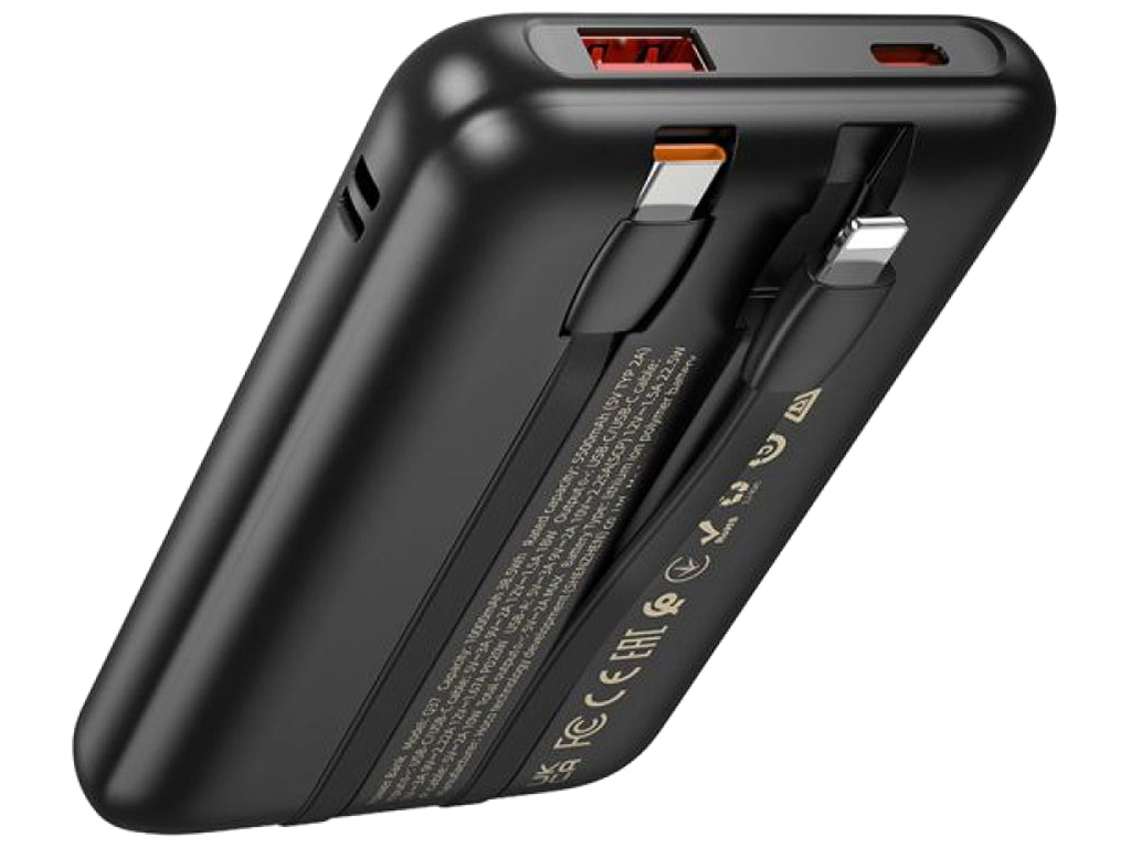 Універсальна мобільна батарея Power Bank Hoco Q37 Graceful, 10000mAh, колір чорний
