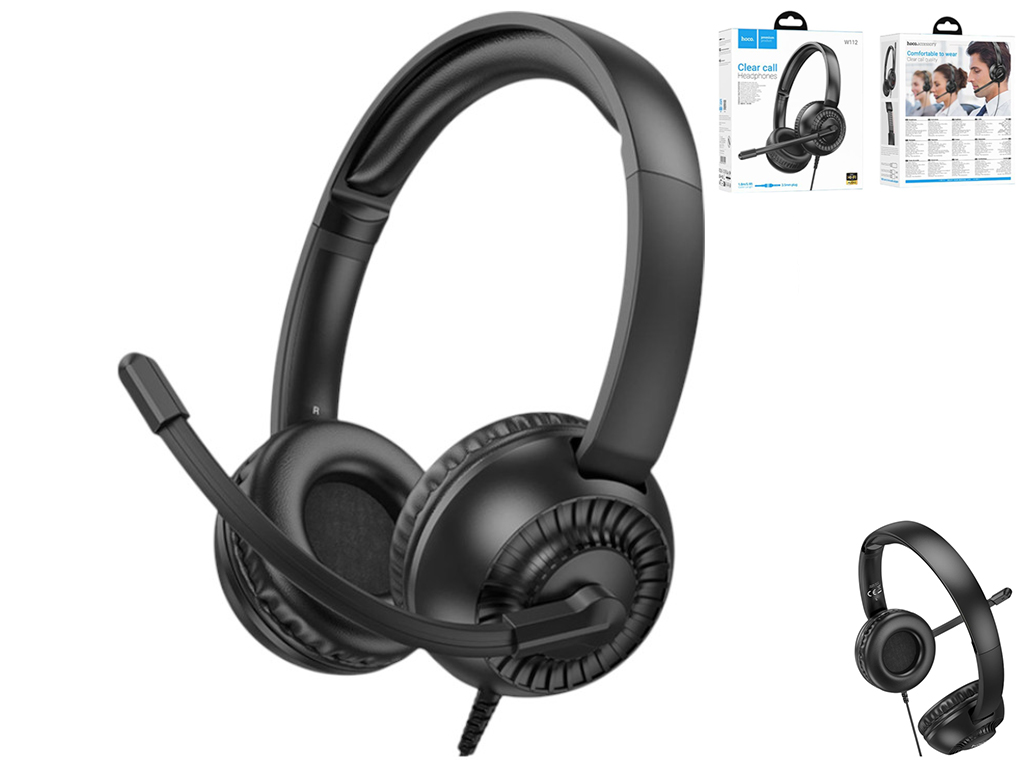 Ігрові навушники Hoco W112 Pure, чорний
