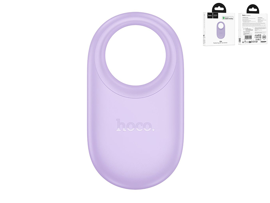 Розумний брелок Hoco, gps, bluetooth, apple find my, колір фіолетовий