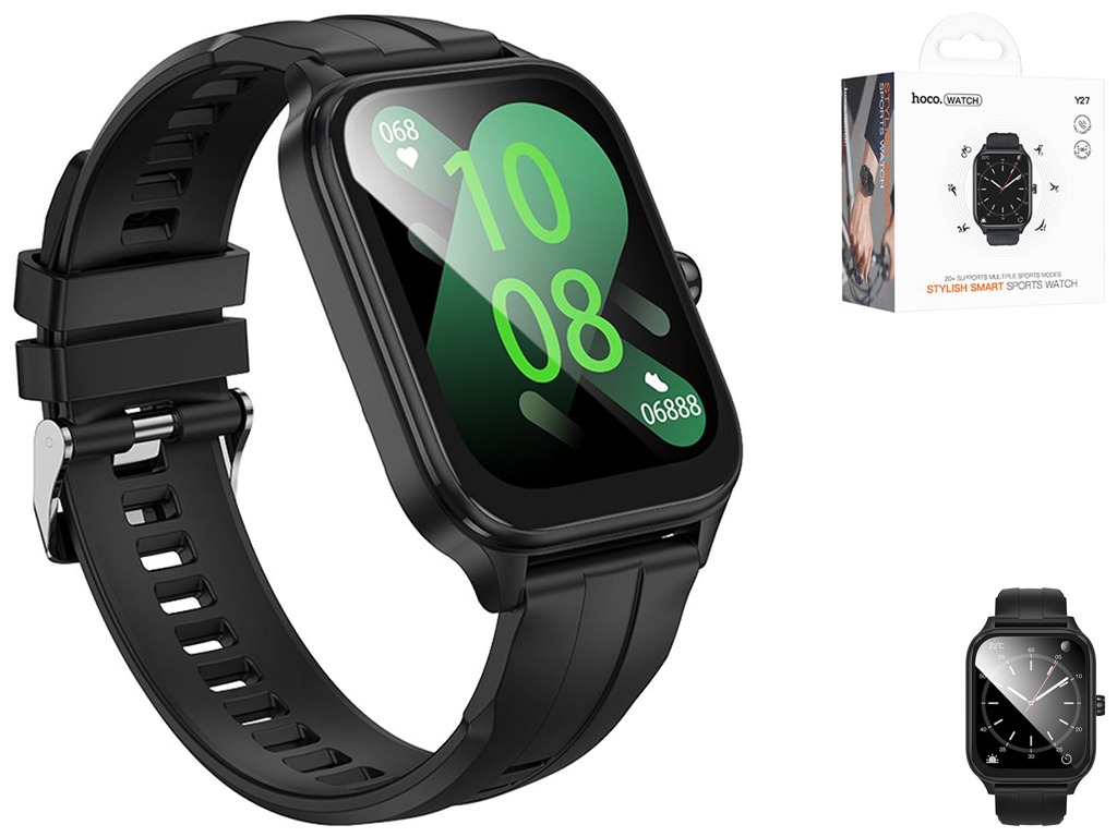 Смарт Годинник Hoco Y27 Smart sports watch Колір Чорний