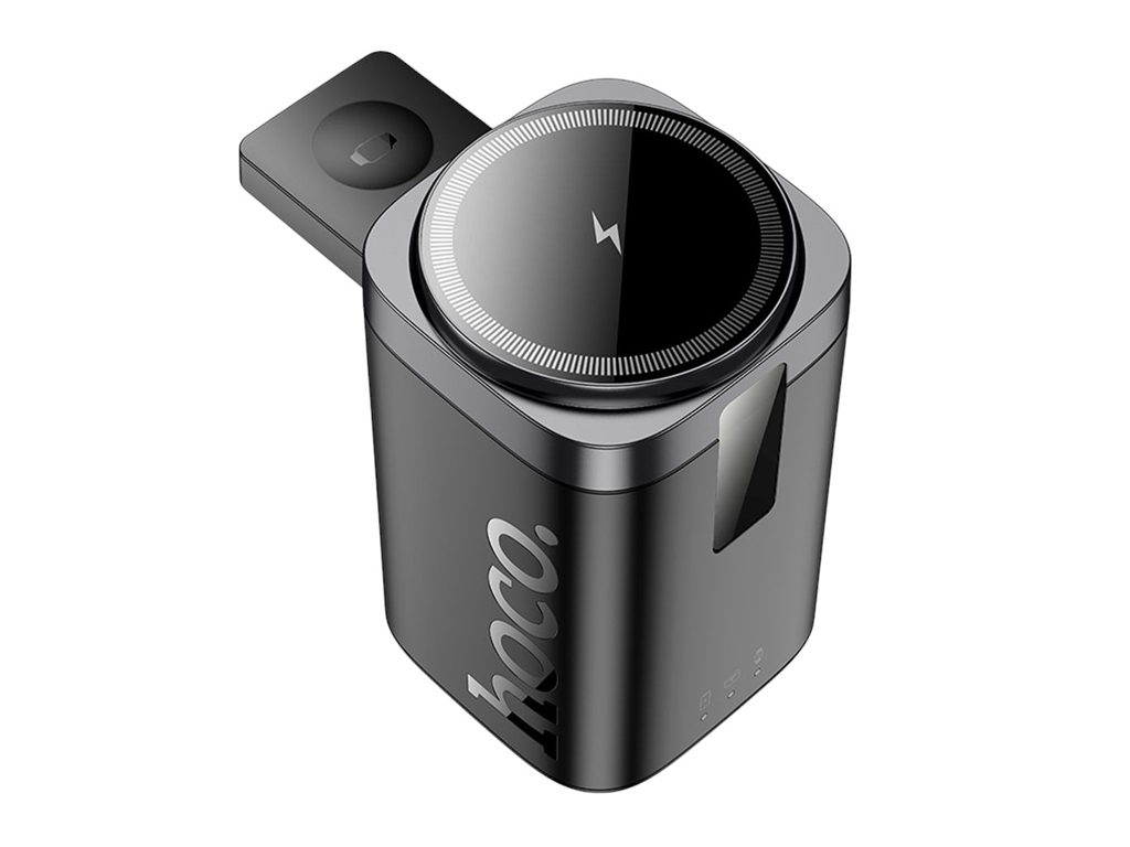Бездротовий Зарядний Пристрій Hoco CQ20A EU 6-in-1 15W+1USB/2USB-C 65W Magnetic (iWatch) Колір Чорни