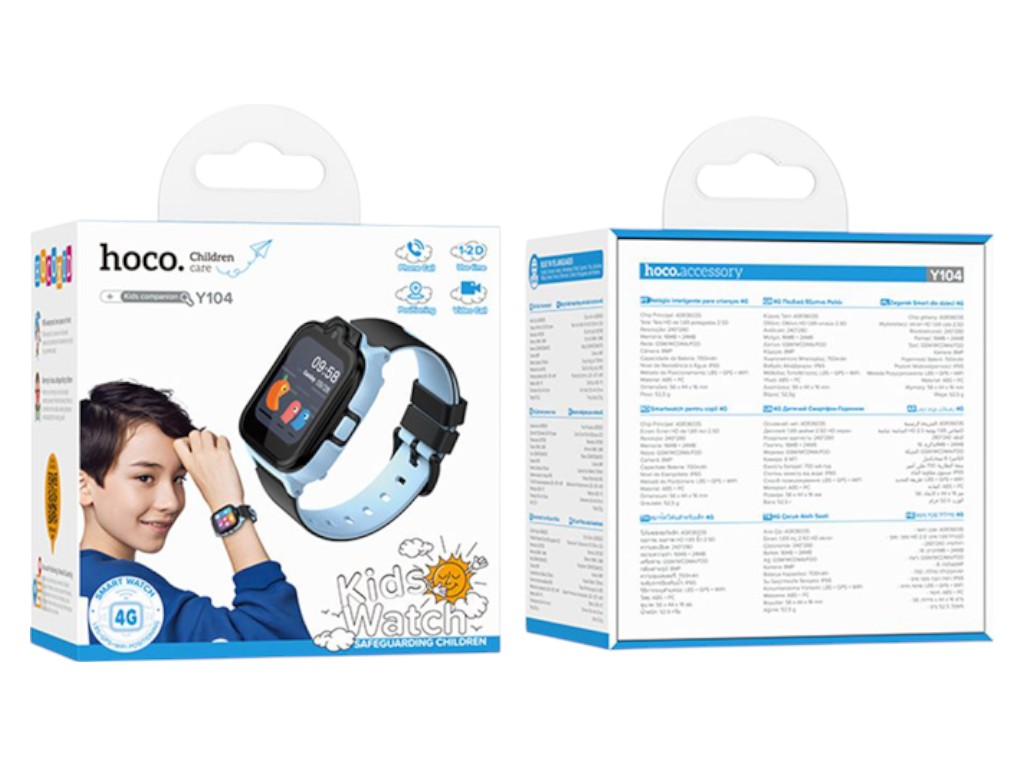 Дитячий смарт годинник Hoco Y104 4G GPS, чорний