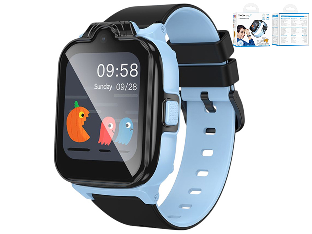 Дитячий смарт-годинник Hoco Y104 4G GPS, синій