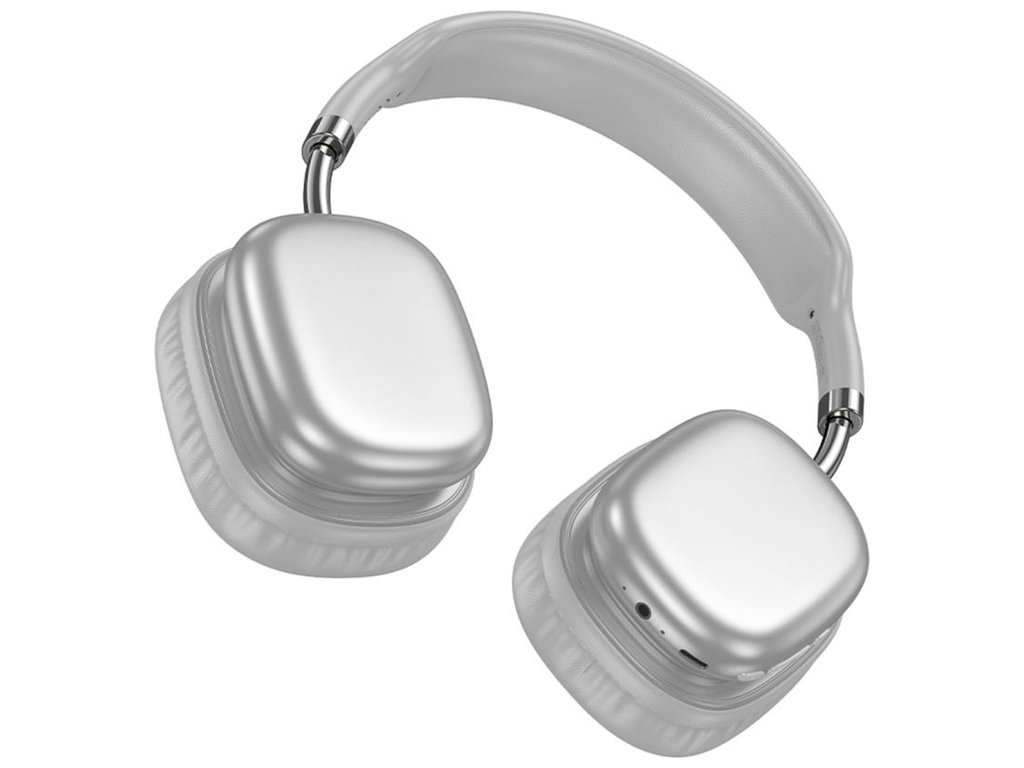 Блютуз стерео гарнитура Hoco W52, bluetooth 5.4, type‑c/aux, слот TF, 400mAh, цвет стальной