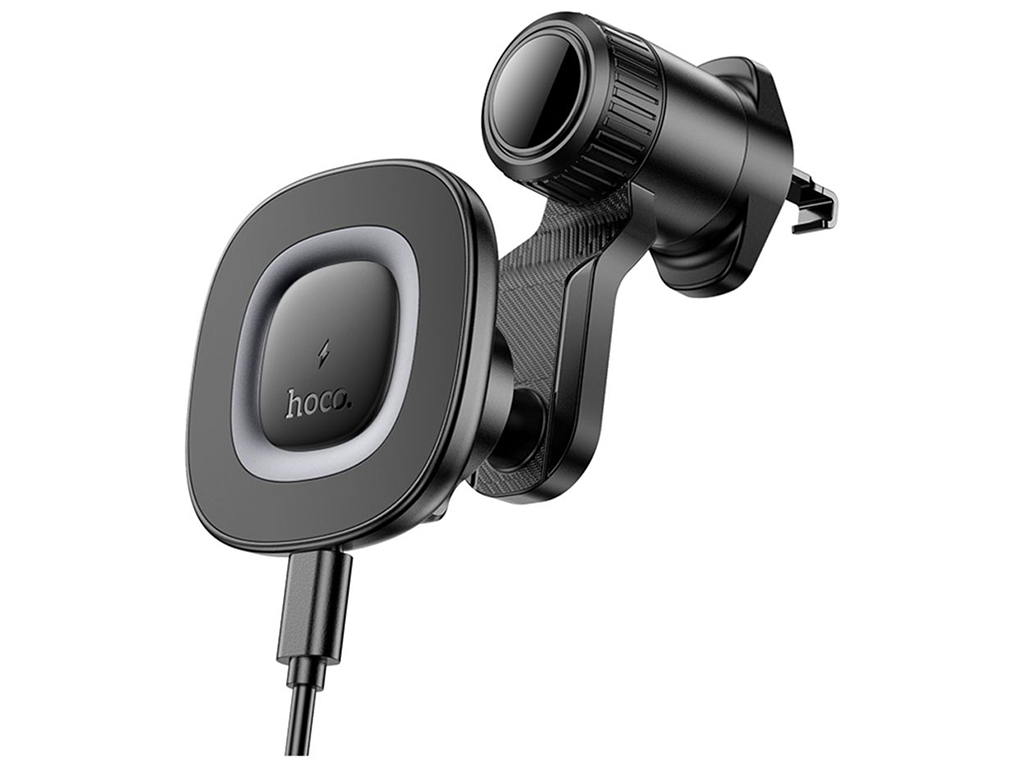 Автотримач Hoco HW30 4.5-7.0 inch Magnetic Ring Wireless 15W Колір Чорний