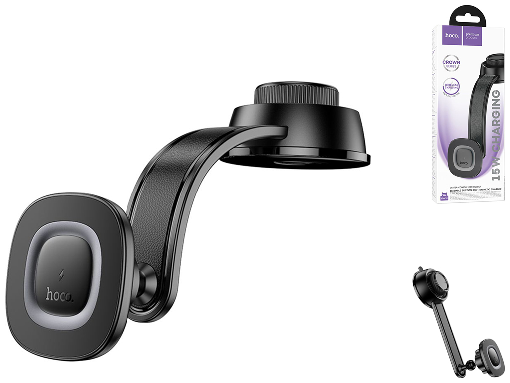 Автотримач Hoco HW31 4.5-7.0 inch Magnetic Ring Wireless 15W Колір Чорний
