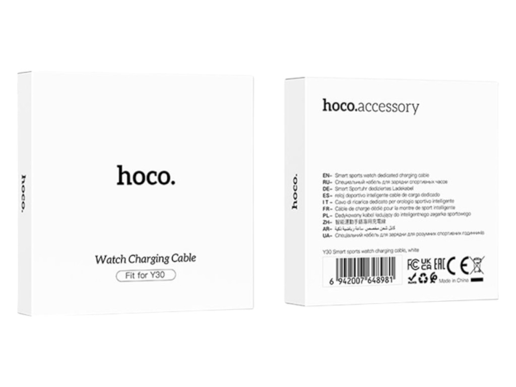 Кабель зарядки для годинника Hoco Y30, білий