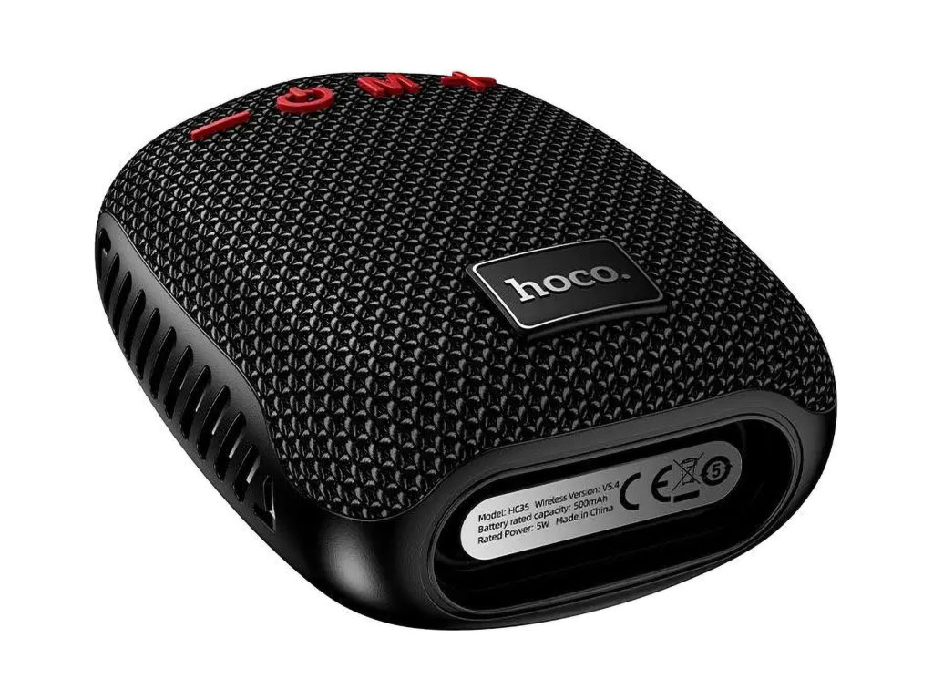 Колонка Hoco HC35, 5Вт, Bluetooth 5.4, 500mAh, Type-C, пластик, 70×97×50мм, колір чорний