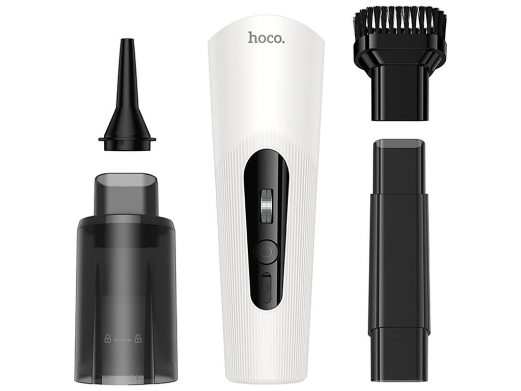 Пилосос автомобільний Hoco ZP16, 50W, 2 режими, 3600mAh, сухе прибирання, HEPA, пластик, колір білий