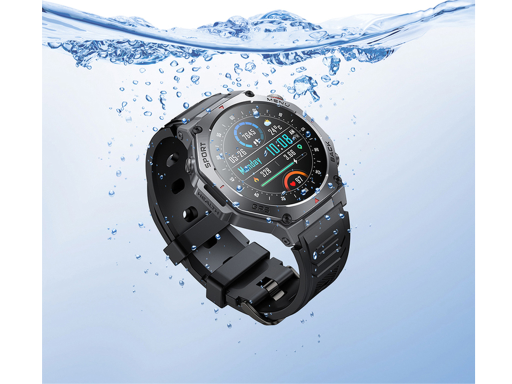 Смарт-годинник Hoco Y37, Bluetooth 5.3, GPS, AMOLED дисплей, 520мАч, алюмінієвий сплав, колір чорний