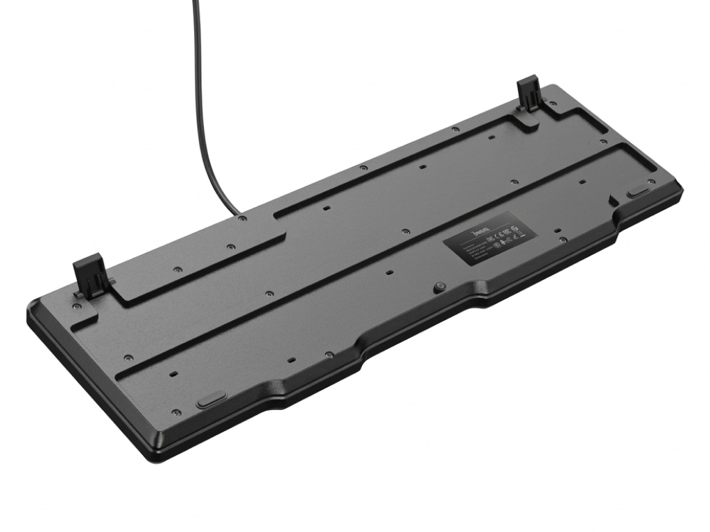 Клавіатура та миша Hoco DI50, провідні, USB, 104 клавіші, мембранні, DPI 1200, ENG/RU, колір чорний