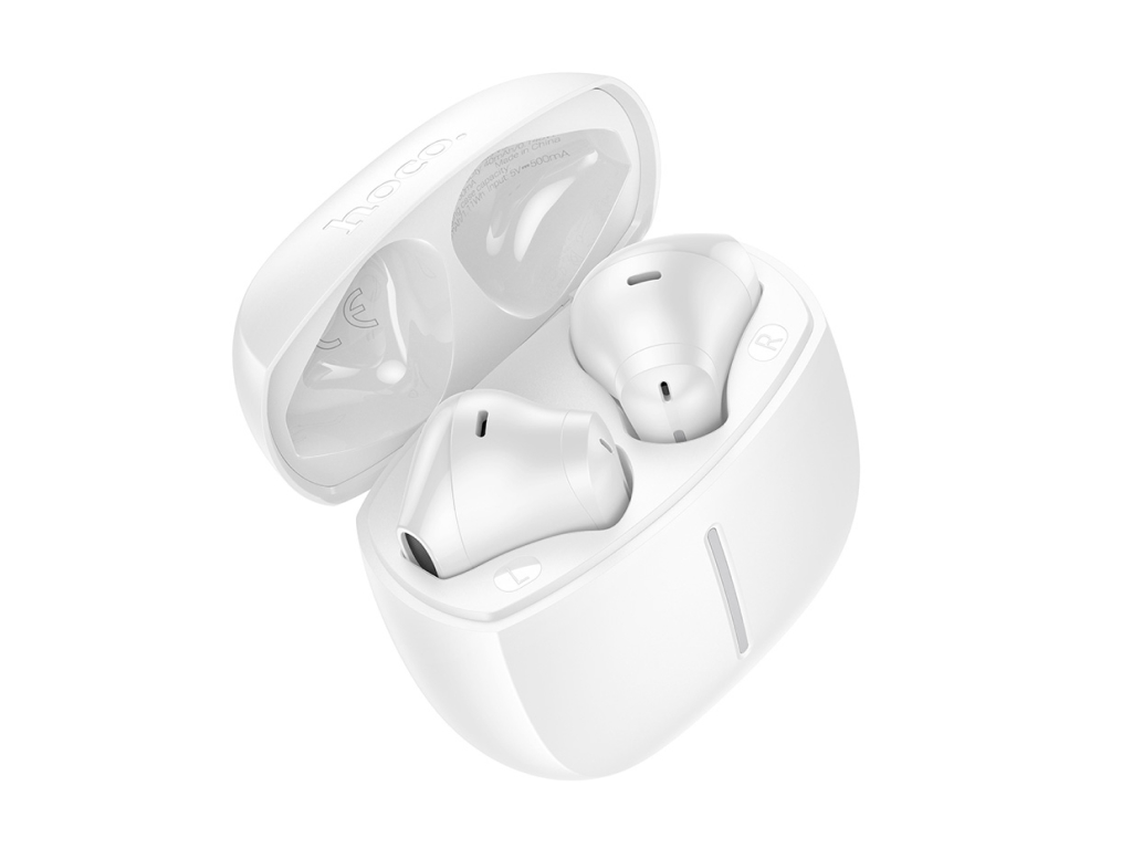 Бездротові навушники Hoco EQ33 Bluetooth 5.4 TWS, сенсор, чохол 300 мА·год, Type-C, білі