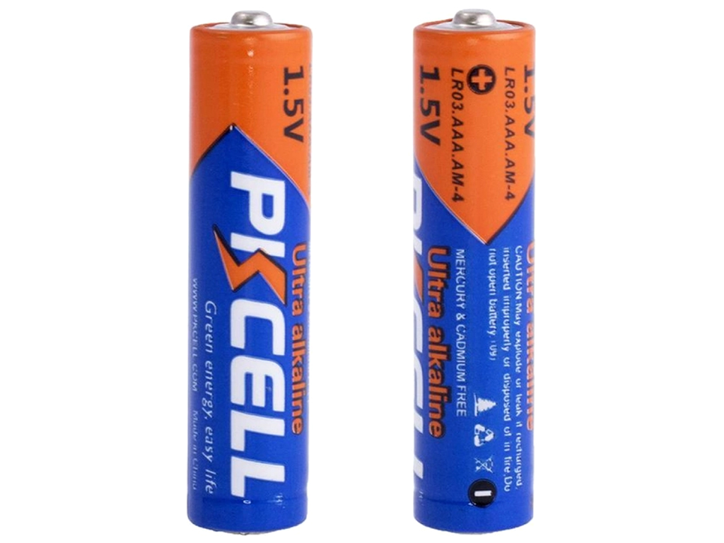 Батарейки PKCELL 1.5V AAA/LR03, 2 штуки в блистере, ААА