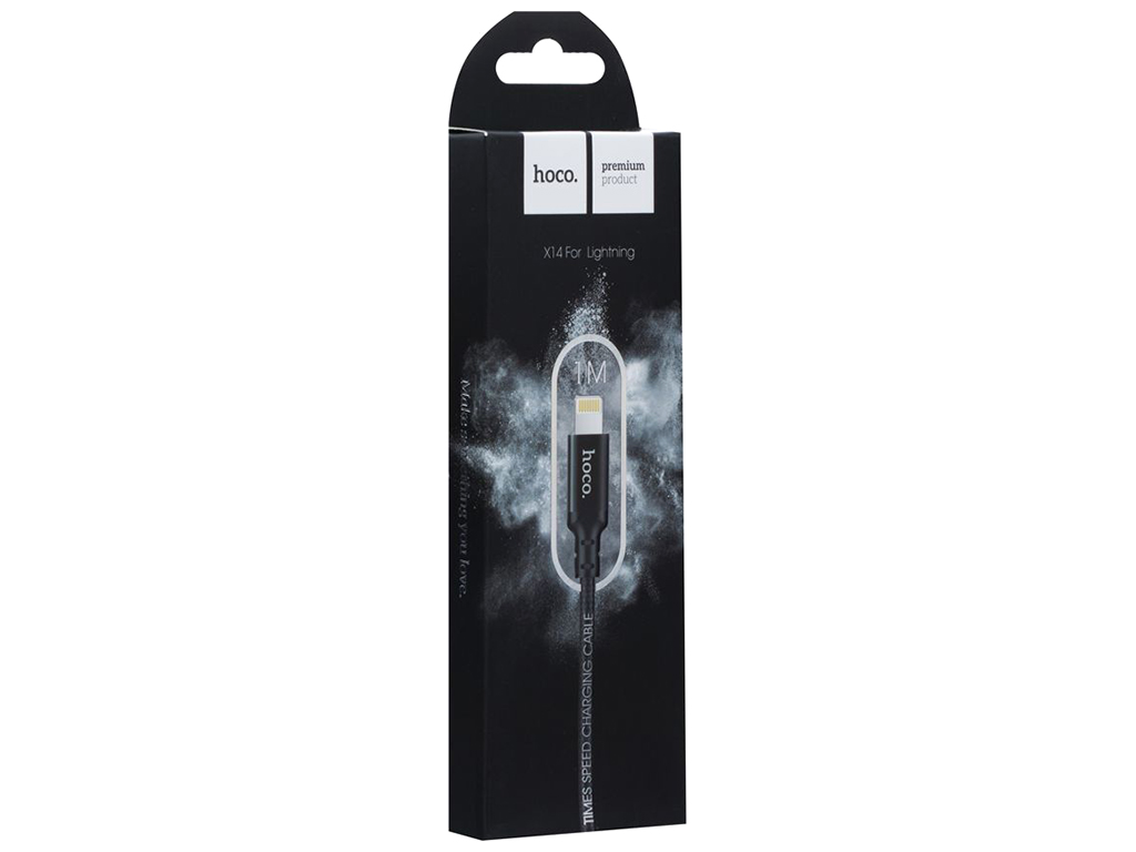 Кабель USB Hoco X14 Times Speed Lightning, Чорний