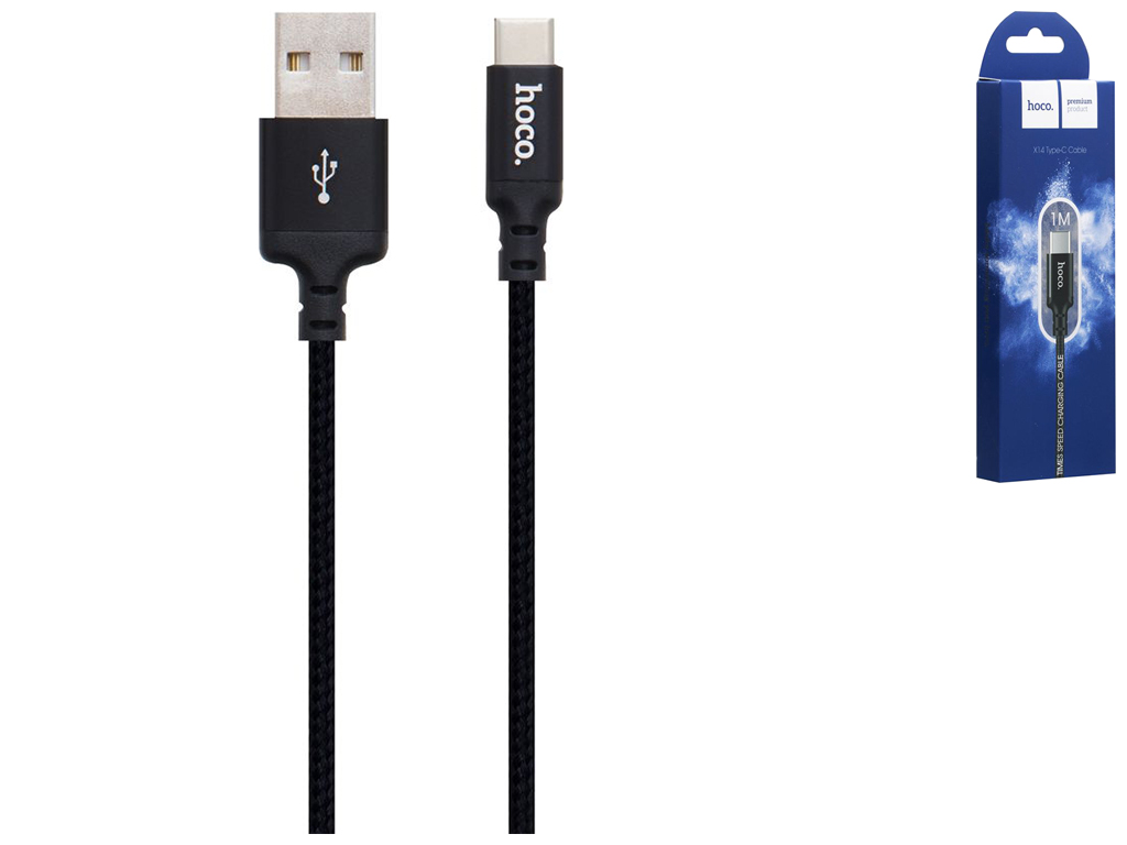 Кабель USB Hoco X14 Times Speed Type-C, Чорний