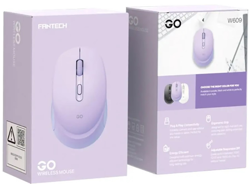 Беспроводная Мышь Fantech GO W609, цвет сиреневый