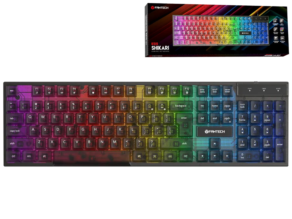 Клавиатура игровая Fantech Shikari K515, Цвет Черный